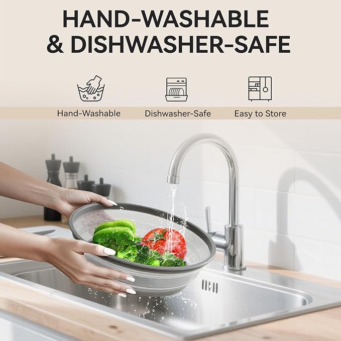 12" Microwave Splatter Cover & Mat, Large Vented Collapsible Splatter Guard Dish Plate Lid & Silicone Round Kitchen Mat for Food - Image 5
