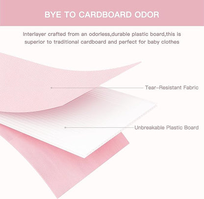 Criusia Drawer Organizer Clothes, 10 Pack Dresser Organizer for Baby Clothes, Underwear, Sock- Foldable Closet Organization and Storage Dividers Bins for Nursery, Bedroom (Pink) - Image 8