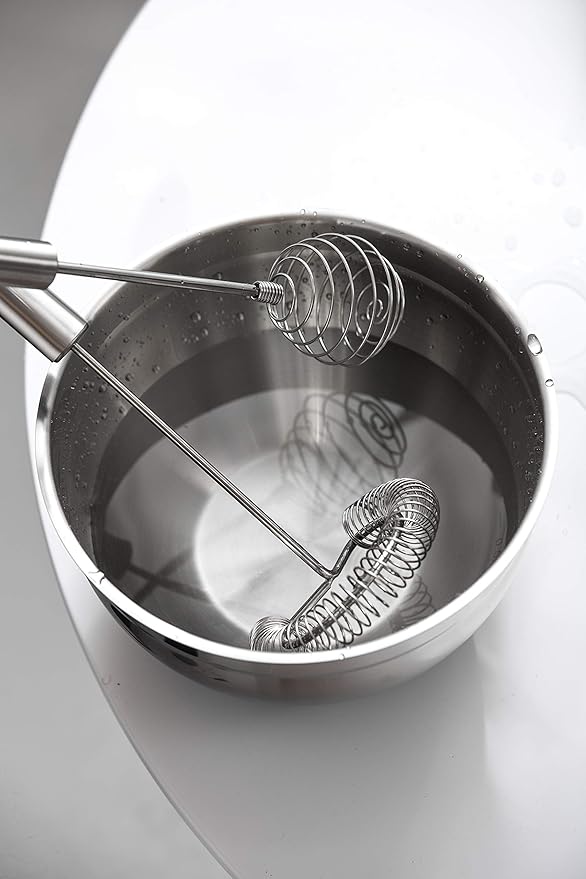 Whisk,Spiral Whisks Egg Beater for Blending Mixing Stirring, Non-Stick Stainless Steel Whisk,11.2 inch - Image 2