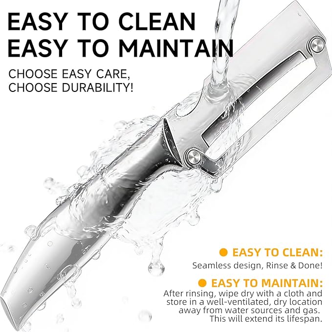 2-in-1 Multifunctional Vegetable Peeler for Kitchen, Heavy Duty Stainless Steel Blade with Wide Arc-Shaped Edge, Premium Fruit and Vegetable Peeler for Butternut Squash Pumpkin Pineapple Sugarcane - Image 7