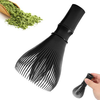 Matcha Whisk, Reusable Resin Matcha Whisk Easy to Clean Stirring Tool for Japanese Matcha Green Tea Ceremony (Black)