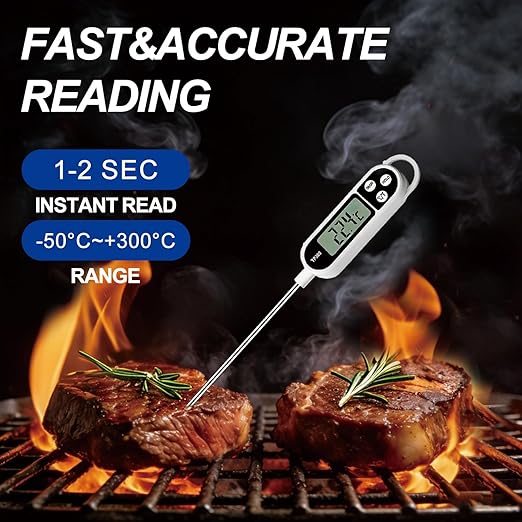 Electronic Digital Display Thermometer, 304 Long Probe, Suitable for Kitchen Cooking, BBQ, with Waterproof Feature and Capable of Sensitive and Rapid Measurement. - Image 5