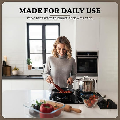 5-Piece Wooden Spurtle Set – Acacia Wood Kitchen Tools for Cooking, Mixing & Stirring – Non-Stick Safe Spurtle Spatula Set