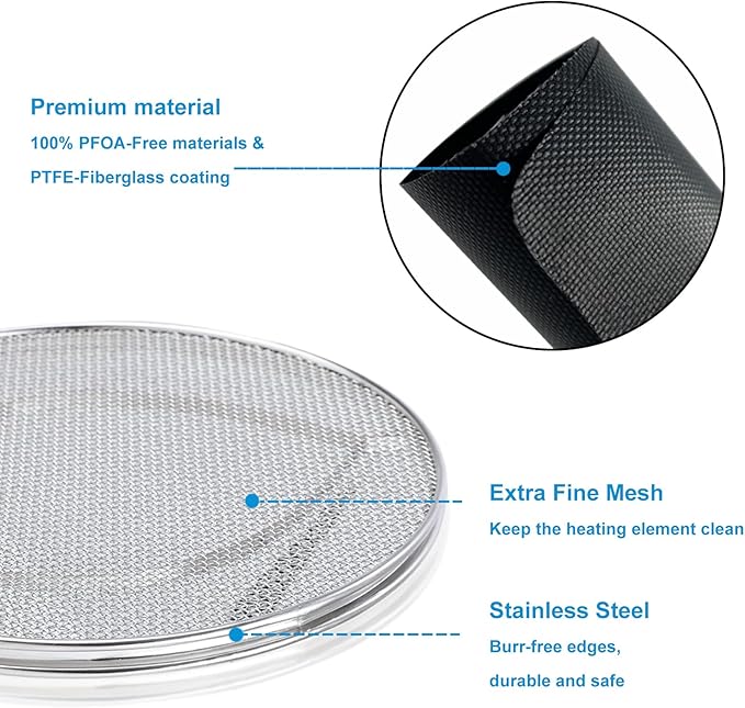 Replacement Splatter Shield and 3PCS Grill Mat for Ninja Foodi FG551 Air Fryer,Stainless Steel Splatter Screen Accessories for Ninja Foodi Smart XL 6-in-1 Indoor Grill