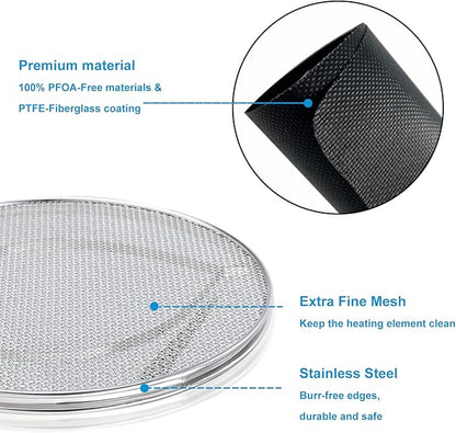 Replacement Splatter Shield and 3PCS Grill Mat for Ninja Foodi FG551 Air Fryer,Stainless Steel Splatter Screen Accessories for Ninja Foodi Smart XL 6-in-1 Indoor Grill