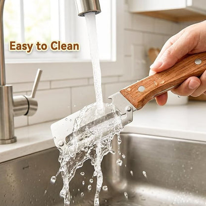 Multi-Functional Vegetable Peeler for Kitchen with Wooden Handle and Bottle Opener, 2 in 1 Stainless Steel Veggie Peeler Kitchen Gadgets Tool for Fruit Potato Pumpkin Apple Carrot Papaya - Image 6