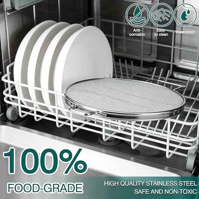 2PCS Replacement Splatter Shield for Ninja Foodi IG651,Foodi Grill Air Fryer Accessories,7-in-1 Indoor Grill for IG600, IG601, IG651