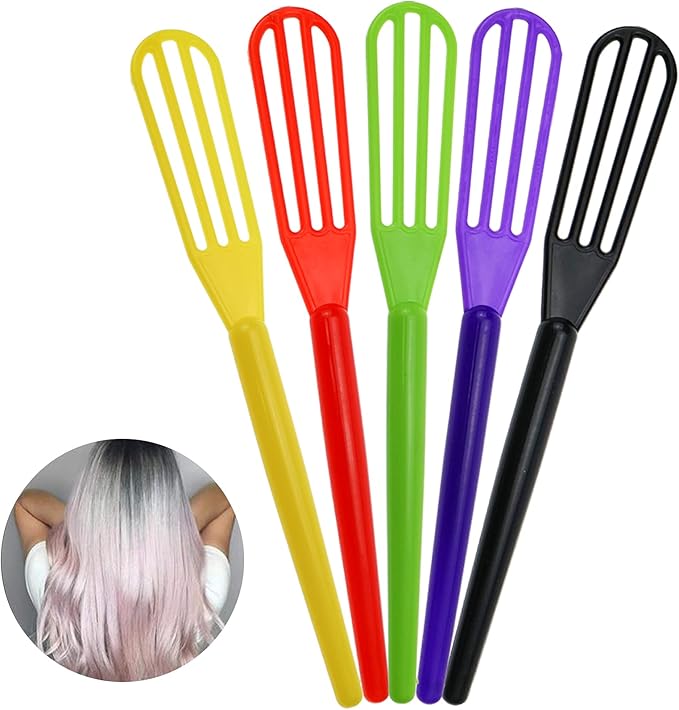 10 PCS Plastic Hair Coloring Mixer,Hair Color Whisks Dye Cream Mixer,Tint Color Cream Colorful Spoon Applicator Hair Bleaching Highlight Tool for Home Barber Shop Salon - Image 4