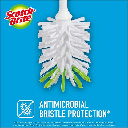 Scotch-Brite Glass and Water Bottle Brush, Long-Lasting,Safe on Glassware,Shaker Bottles,Food Processors & More,Non-Slip Handle, Durable,Reusable,Clean in Top Rack of Your Dishwasher (Pack of 6) - Image 2