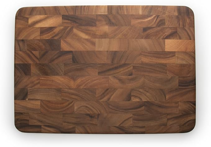 Ironwood Gourmet Large End Grain Prep Station and Large End Grain Prep Board With Juice Channel Set, Acacia Wood - Image 6