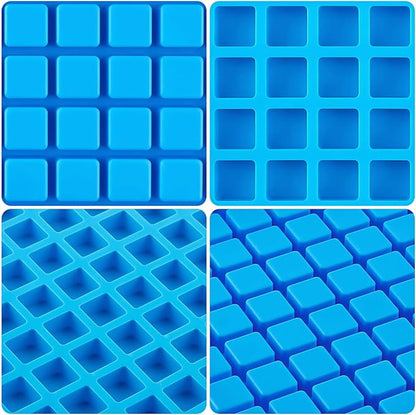 JOERSH Square Candy Molds Silicone Molds for Hard Candy, Gummy, Caramels, Chocolate, Ganache, Ice Cubes, 252 Cavity