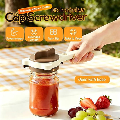 2026 New 4-in-1 Jar Opener, Adjustable Stainless Steel Opener for Jars, Bottles & Cans - Multifunctional Lid Remover for Seniors, Arthritis Sufferers, Ideal Kitchen Gadget (1PC)
