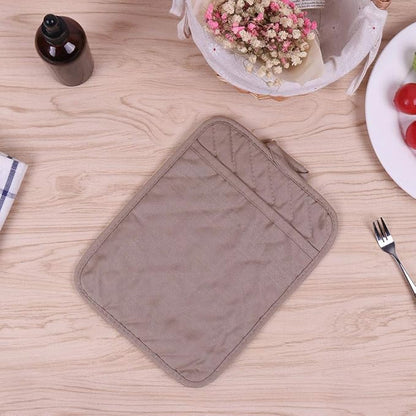 Anyi Pot Holders for Kitchen Heat Resistant, Cotton Hot Pads for Counter Table, Grey Kitchen Pot Holders with Pocket Pack of 3 - Image 4
