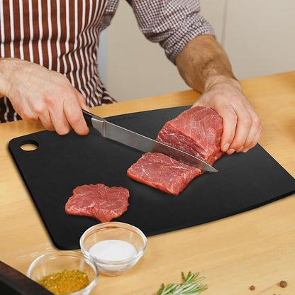 Dishwasher Safe Cutting Boards for Kitchen - Extra Large Composite Wood Cutting Boards - Thin, BPA Free & Eco-Friendly Chopping Board (18 x 12 Inch, Slate Black) - Image 4