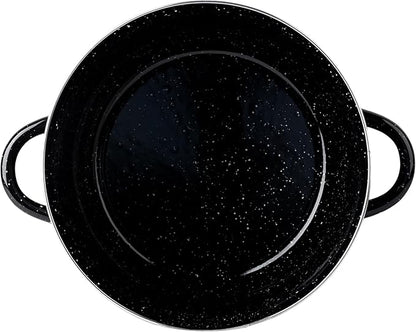 EKCO EOS 8-Quart Speckled Stockpot with Glass Lid (Black) Soup Pot for All Ranges, Dishwasher & Oven Safe up to 350°F - Non-Reactive Enameled Interior Pot for Gumbo, Stew, Boil, Pasta, Chili - Image 2