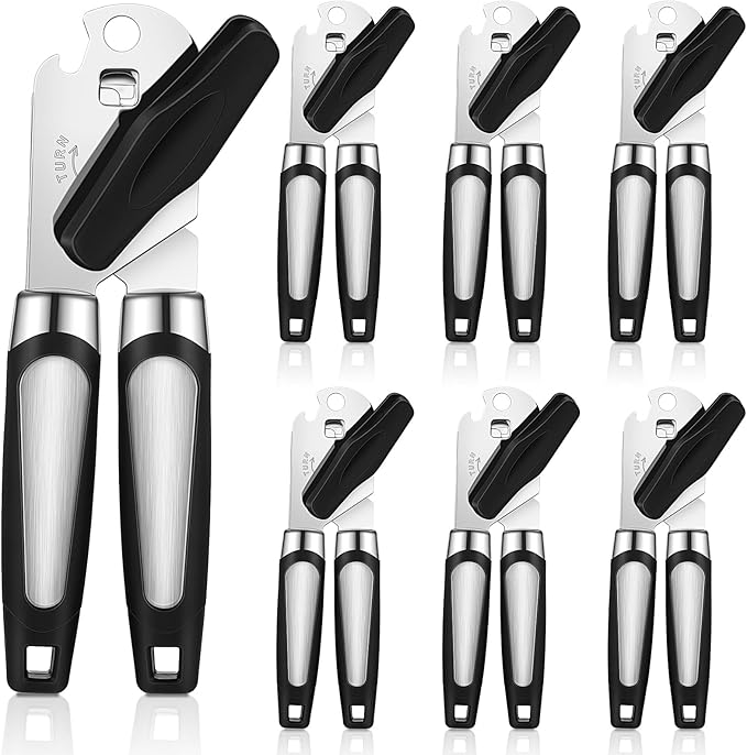 Gisafai 6 Pcs Manual Can Opener with Sharp Blade Smooth Edge Multifunctional Kitchen Gadget Handheld Openers Oversized Handheld Knob Can and Bottle Animals by Gisafai