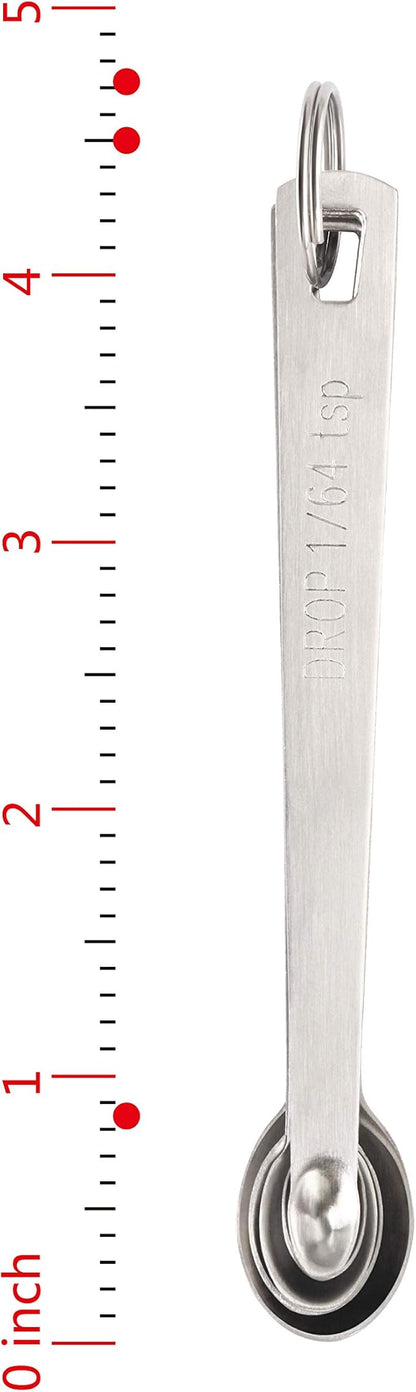 New Star Foodservice 42924 Stainless Steel Measuring Spoons Set, Mini - Image 4
