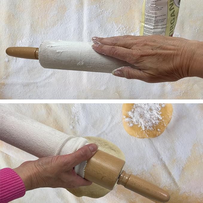 Regency Wraps Rolling Pin Cover for Non-Stick Dough Rolling, 100% Cotton Absorbs Excess Flour So Pastries Come out Light and Flakey, 15" Pack of 2 - Image 7