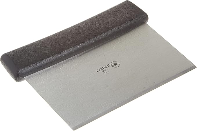 Winco Plastic Handle Winware Stainless Steel Dough Scraper 6 x 3 inches (Pack of 2) - Image 3