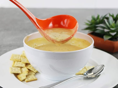 Reston Lloyd Melamine Soup Ladle Kitchen Utensil, Premium Quality Utensil with Heat Resistant Ergonomic Handle, Durable BPA-Free Plastic, 10.5 inch long, 6pc Set, Orange - Image 4