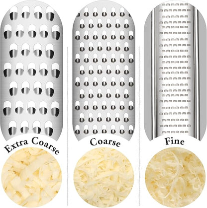 Cambom Cheese Grater Citrus Zester Lemon Zester Pack of 3-304 Stainless Steel - A Sharp Tool for Parmesan Cheese, Ginger, Garlic, Nutmeg, Chocolate, Vegetables，Fruits，Dishwasher Safe Clear - Image 3
