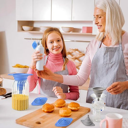 Kitchen Funnels Set 4 Pack，Small and Large，Silicone Collapsible Funnel，Small Funnel for Bottles and Funnels for Filling Water Bottle - Image 6