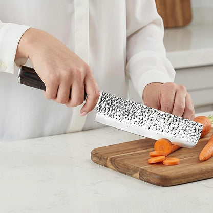 imarku Nakiri Knife, Razor Sharp 7 Inch Multipurpose Vegetable Japanese Chef Knife, High Carbon Stainless Steel Meat Cleaver, Gyutou Knife with Ergonomic Handle, Mothers Day Gift for Mom - Image 3