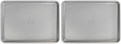 USA Pan Bakeware Nonstick Half Sheet Pan,Baking Sheet,Aluminized Steel,(Pack of 2) by USAPan