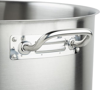 Winco Heavy-Duty Stainless Steel Stock Pot with Cover, 60 Quart - Image 4