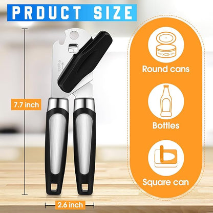 Gisafai 20 Pcs Manual Can Opener with Sharp Blade Smooth Edge Multifunctional Kitchen Gadget Handheld Openers Oversized Handheld Knob Can and Bottle Animals - Image 2