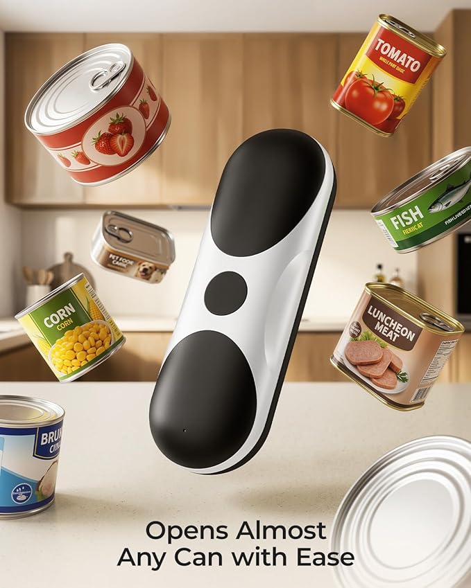 Electric Can Opener, One-Touch Automatic Can Opener, USB Rechargeable Electric Can Opener for Seniors with Arthritis- Cordless Battery Powered, Side Cut, Smooth Edge, Handsfree, for Any Size Cans - Image 7