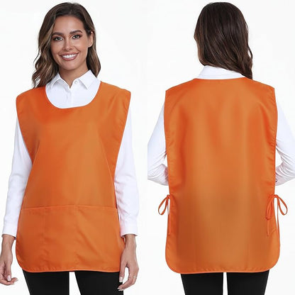 Xeoxarel Unisex Cobbler Apron with 3 Pockets, Smock Vest Apron, Suitable for Cooking，Kitchen，Garden，Hairstylist，Cleaning，Art