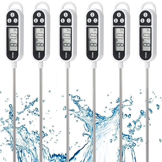 6pcs Candy Thermometer Digital Instant Read for Meat Kitchen Cooking Food Oil Deep Fry BBQ Grill Smoker (6, 23.2inch) by BAEMEFLE