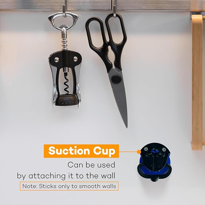 Knife Sharpeners for Kitchen Knives - Pocket Knife Sharpener Tool - Cuchillos para cocina - Kitchen Knife Sharpener with suction cup - Blade Sharpener - Small Knife Sharpening Kit - Image 3