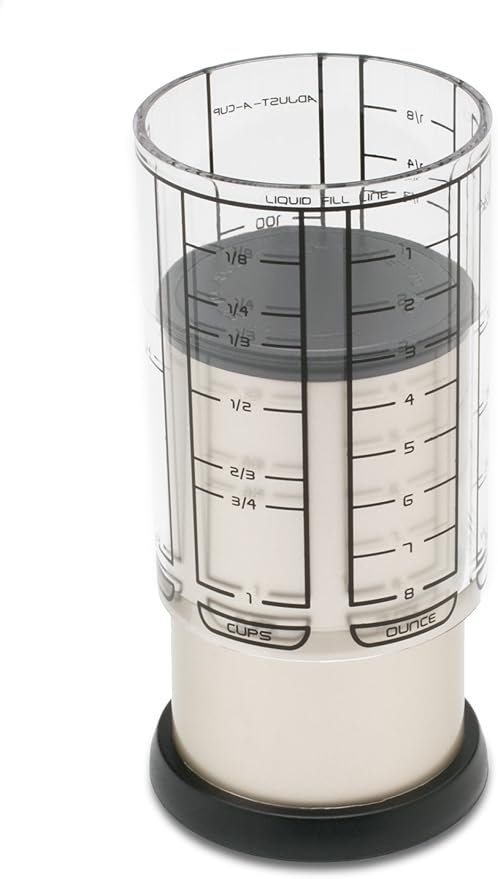 KitchenArt Professional Series 2 Cup Adjust-A-Cup, Champagne Satin, Adjustable, 1/8 to 2-Cup by KitchenArt