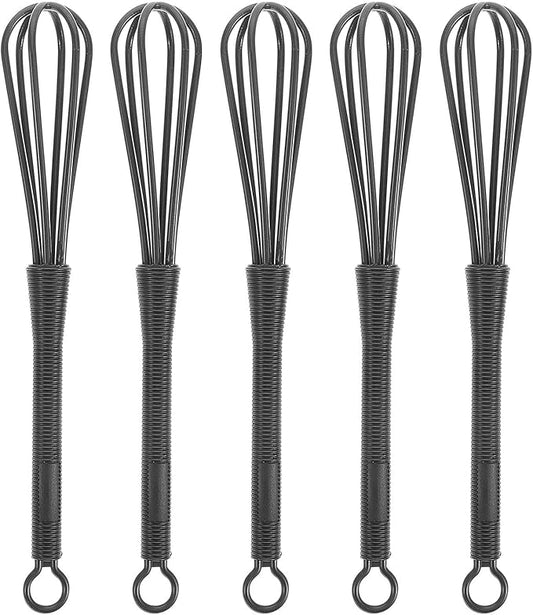 Ipetboom Small Plastic Whisks: 5pcs Mini Whisk for Hair Dye Color Mixing Hairdressing - 6.76X0.98in Versatile Kitchen Utensil Egg Beater for Blending Stirring Cooking Baking Versatile Tools by Unknown