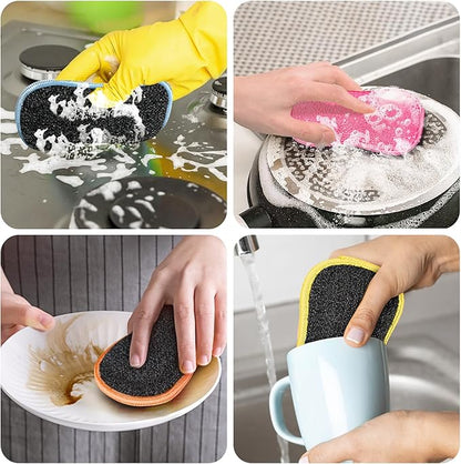 GLIMGLINT 12Pack Dish Sponges Kitchen, Non-Scratch Microfiber Sponges for Cleaning, Reusable Dish Sponge for Dishes, Pots and Pans (Multicolor) - Image 7