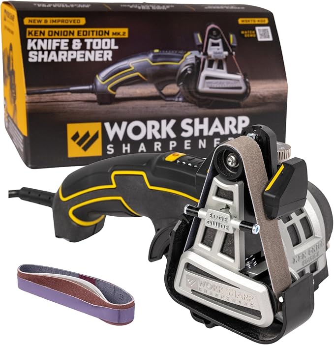 Work Sharp Ken Onion Knife Sharpener Tool - Adjustable Knife Sharpening System - For Knives, Scissors, Serrated Blades, & Tools by WorkSharp