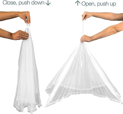 Simply Genius Pop-Up Mesh Food Covers for Outdoors - 6 Pack Extra Large 39" x 24", White, Collapsible & Reusable - Buffet Food Covers & Bug-Net Tent for Picnic, Party & Camping - Image 3