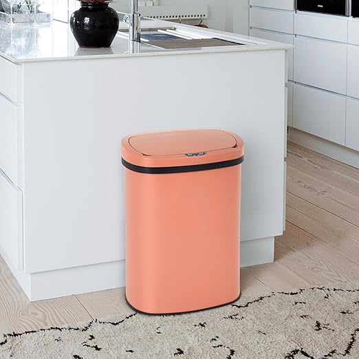 PayLessHere | 13 Gallon Stainless Steel Trash Can | Pink | Automatic Touchless Lid with Motion Sensor | Kitchen Garbage Can with Waterproof Design | for Home, Office, Bathroom | Pack of 1 - Image 2