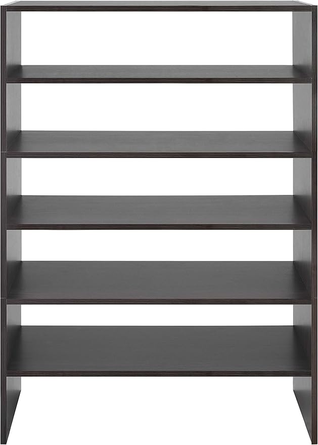 Whitmor Wood Stackable 2-Shelf Shoe Rack, 24 INCH, Espresso - Image 8