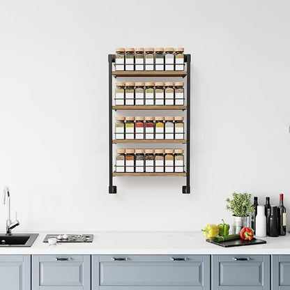 ZICOTO Space Saving Spice Rack Organizer Shelf for Wall Mount - Easy To Install Modern Hanging Racks For up to 56 Jars - Perfect Seasoning Organizer For Your Kitchen - Image 7