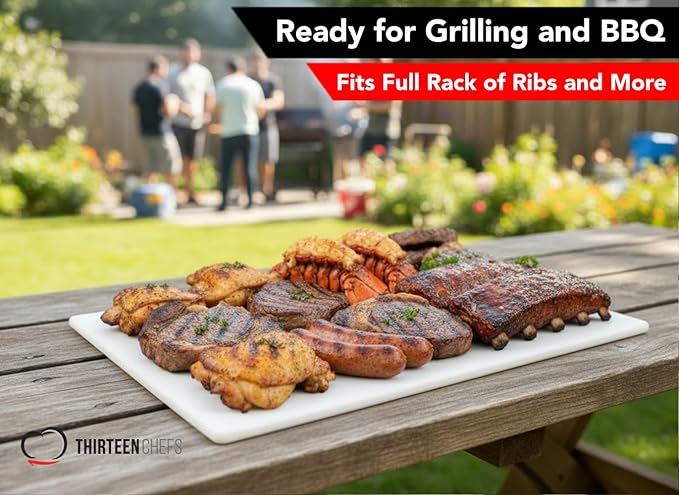 Thirteen Chefs Extra Large 30 x 18 Inch Cutting Board for Meats, Game and Fish – 1/2 Inch Thick HDPP Plastic for Food Service, 10 pounds - Image 7