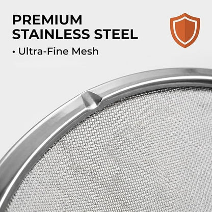 Stainless Steel Grease Splatter Guard, 11-Inch Fine Mesh Cover with Adjustable Comfort Grip Handle, Oil Splash Screen for Frying Pan, Cooking Pots, Skillet (3) - Image 4