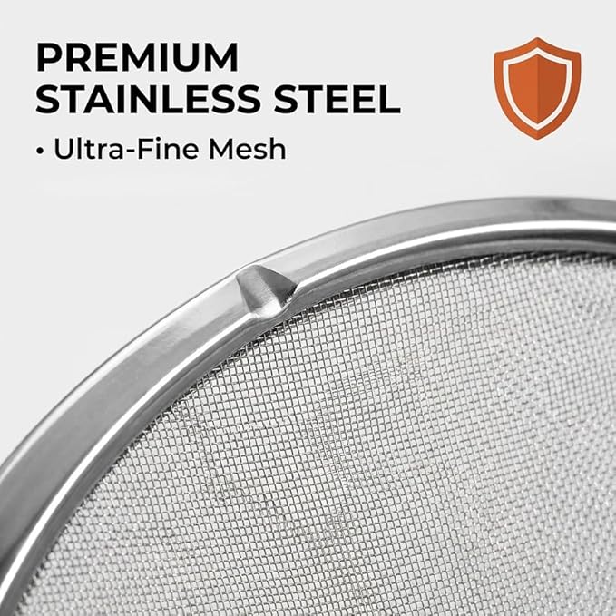 Stainless Steel Grease Splatter Guard, 11-Inch Fine Mesh Cover with Adjustable Comfort Grip Handle, Oil Splash Screen for Frying Pan, Cooking Pots, Skillet (2) - Image 4