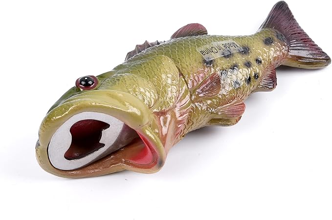 Bass Fish Bottle Opener, Beer Bottle Opener, Creative, Resin, Green