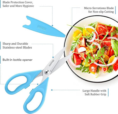 Gifts for Dad from Daughter Son, BEST DAD Tool Shears, iBayam Kitchen Scissors All Purpose Heavy Duty Meat Scissors Poultry Shears, Dishwasher Safe Stainless Steel Utility Scissor - Image 2