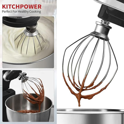 KITCHPOWER K45WW Wire Whip Attachment for Tilt-Head Stand Mixer for KitchenAid Stainless Steel Egg Cream Stirrer, Flour Cake Balloon Whisk
