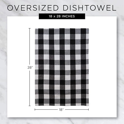 DII Home Sweet Farmhouse Kitchen Collection, Dishtowel Set, 18x28, Gray, 4 Count