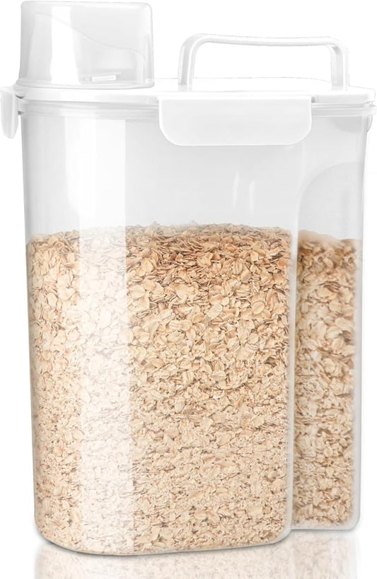Komzon Rice Container, Airtight Rice Storage Container 10lb, Cereal Containers Storage, BPA Free Food Dispenser with Pouring Spout Handle for Flour Pasta Grain, Pet Dog Cat Bird Food Storage Container